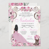 赤面ピンクランチェロプリンセスドレスキンセアニェラ 招待状 (正面/裏面)