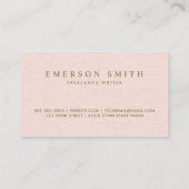 赤面ピンクリフェイクネンミニマリストプロフェッショナル 名刺 (裏面)