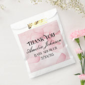 赤面ピンクリボンガールベビーシャワーありがとう フェイバーバッグ (封をした状態)