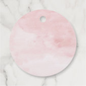 赤面ピンクリボンコケットガールベビーシャワー フェイバータグ (裏面)