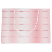 赤面ピンクリボンブライダルシャワー ラージペーパーバッグ (正面)