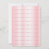 赤面ピンクリボンブライダルシャワー 招待状 (裏面)