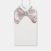 赤面ピンクリボン&ダイヤモンドブライダルシャワー エレガント ギフトタグ (裏面)