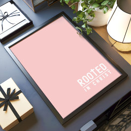 赤面ピンクルートキリスト教信仰引用文ポスター ポスター