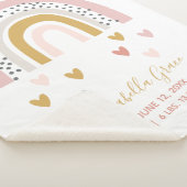 赤面ピンクレインボーベビースクリプト誕生統計 シェルパブランケット (3/4)