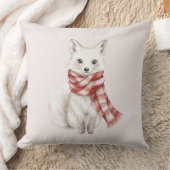 赤面ピンクレッドホワイトペパーミントキツネ クッション (ブランケット)