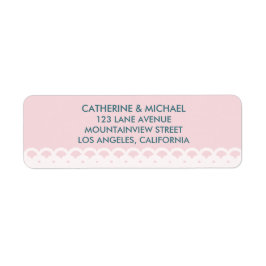 赤面ピンクレースエレガントパタクラシックーン結婚ズ ラベル