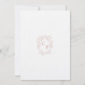 赤面ピンクロココテーマ結婚式招待状 招待状 (裏面)