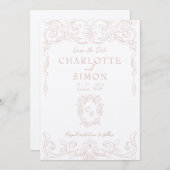 赤面ピンクロコデイトカードを保存 セーブザデート (正面/裏面)