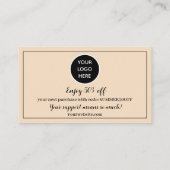 赤面ピンクロゴありがとうビジネス報酬パンチ ロイヤリティカード (裏面)