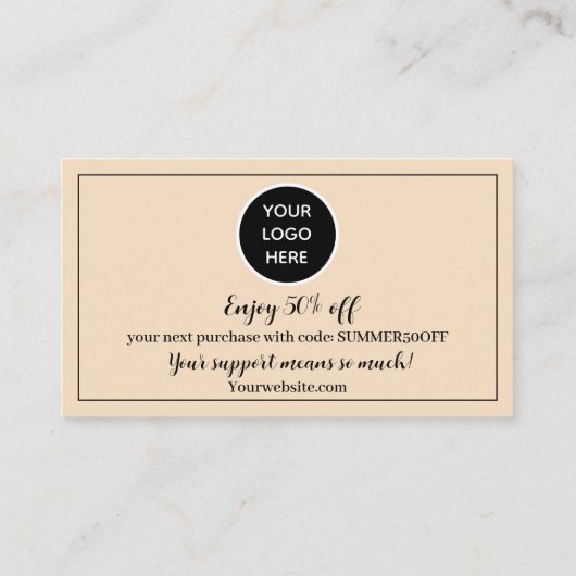 赤面ピンクロゴありがとうビジネス報酬パンチ ロイヤリティカード (裏面)