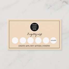 赤面ピンクロゴモダンビジネス報酬パンチ ロイヤリティカード