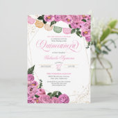 赤面ピンクロセスエレガントフローラフィエスタキンセニェラ 招待状 (スタンド正面)