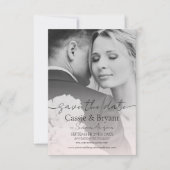 赤面ピンクロマンチックなシック完全な写真日付を保存 (正面)