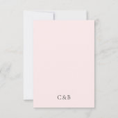 赤面ピンクロマンチックなシック完全な写真日付を保存 (裏面)