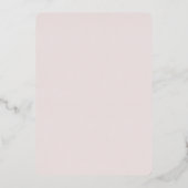 赤面ピンクロマンチック層ハートブライダルシャワー 箔招待状 (裏面)