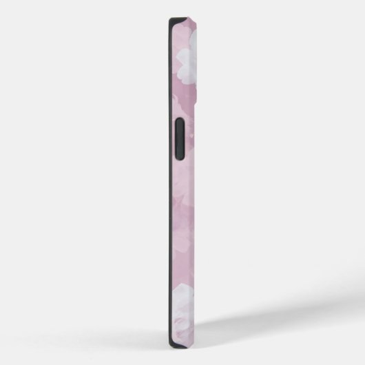 赤面ピンクロマンチック水カラーフローラモノグラム Case-Mate iPhoneケース (裏面 / 右)