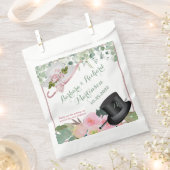 赤面ピンクロマンチック結婚フローラ フェイバーバッグ (クリップ留めされた状態)