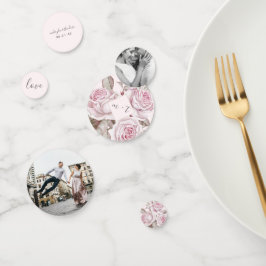 赤面ピンクローズの写真と名結婚前 コンフェッティ