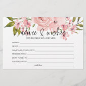 赤面ピンクローズアドバイスウェルウィーズ結婚ズ 便箋 (正面)