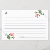 赤面ピンクローズアドバイスカード (裏面)