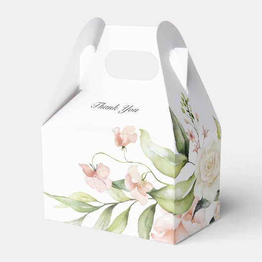 赤面ピンクローズアンドユーカリプスグリーン結婚リー フェイバーボックス (裏面サイド)