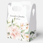 赤面ピンクローズアンドユーカリプスグリーン結婚リー フェイバーボックス (オープン)