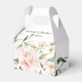 赤面ピンクローズアンドユーカリプスグリーン結婚リー フェイバーボックス (正面サイド)