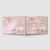 赤面ピンクローズアンド金ゴールドクインセアニラ ゲストブック (全面)