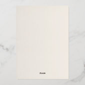 赤面ピンクローズウォーターカラー結婚式招待状 箔シーズンカード (裏面)