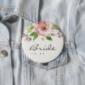 赤面ピンクローズウォーター色フローラ花嫁になる 缶バッジ (インサイチュ)