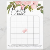 赤面ピンクローズエレガントフローラブライダルビンゴ (正面)