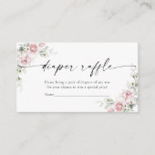 赤面ピンクローズオムツラッフルエンクロージャカード エンクロージャーカード (正面)