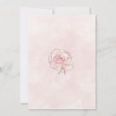 赤面ピンクローズガーデン引っ越し祝いパーティーパーティー 招待状 (裏面)