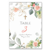 赤面ピンクローズガールバプティステーブル番号 テーブルナンバー (裏面)