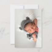 赤面ピンクローズガールバプテスマサンキューカード サンキューカード (裏面)