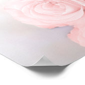 赤面ピンクローズシック結婚プラグ抜き式 ポスター (角)