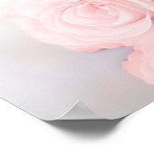 赤面ピンクローズシック結婚プラグ抜き式 ポスター (角)