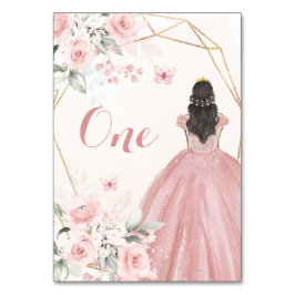 赤面ピンクローズジオメトリックガールスウィート16誕生日 テーブルナンバー