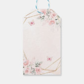 赤面ピンクローズジオメトリッククインセアニラサンキュー ギフトタグ (裏面)
