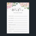 赤面ピンクローズズ結婚アドバイス&ウィッシュカード エンクロージャーカード<br><div class="desc">与えアドバイスと新婚の皆さんに、このフローラの願いのカードをかわいらし持って結婚ほしい。庭園バラの水色イラスト、アジサイ、ユーカリブクエットの文字が特徴エレガントである。名前やその他のユーザーを追加して、パーソナライズを詳細します。この赤面ピンクフローラアドバイスカードは、春と庭園の結婚式に最適です。</div>