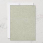 赤面ピンクローズセージEucalyptus女の子ベビーシャワー 招待状 (裏面)