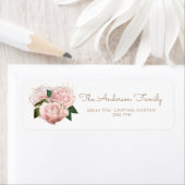 赤面ピンクローズバプテスマ《キリスト教》洗礼式や命名式 ラベル (インサイチュ)