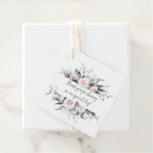 赤面ピンクローズパープルワイルドフラワーフレーム結婚ズ フェイバータグ (インサイチュ)