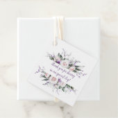 赤面ピンクローズパープルワイルドフラワーフレーム結婚ズ フェイバータグ (インサイチュ)