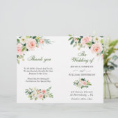 赤面ピンクローズフラワーズ結婚式 プログラム (スタンド正面)