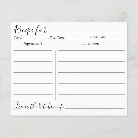 赤面ピンクローズフラワーフローラ料理レシピカード (正面)