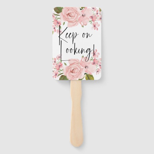 赤面ピンクローズフローラはドレスにYesを言う ハンドファン (裏面)