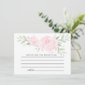 赤面ピンクローズフローラアドバイスカード アドバイスカード (スタンド正面)