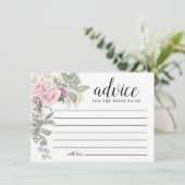 赤面ピンクローズフローラアドバイスカード アドバイスカード (スタンド正面)